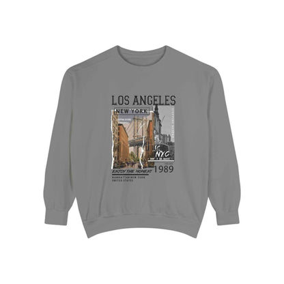 Los Angeles NYC Vintage Photo Sweatshirt — 1989 Cityscape Crewneck