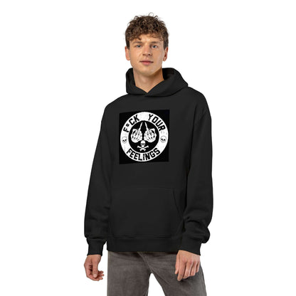 F*ck Your Feelings Hoodie - Edgy Black Pullover with Middle Finger Graphic