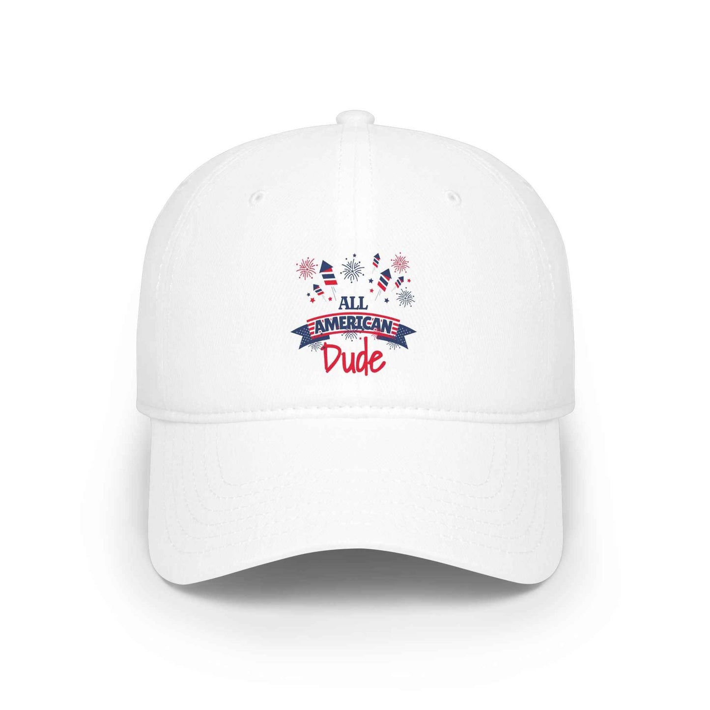 All American Dude Baseball Cap — Patriotic 4th of July Low Profile Hat