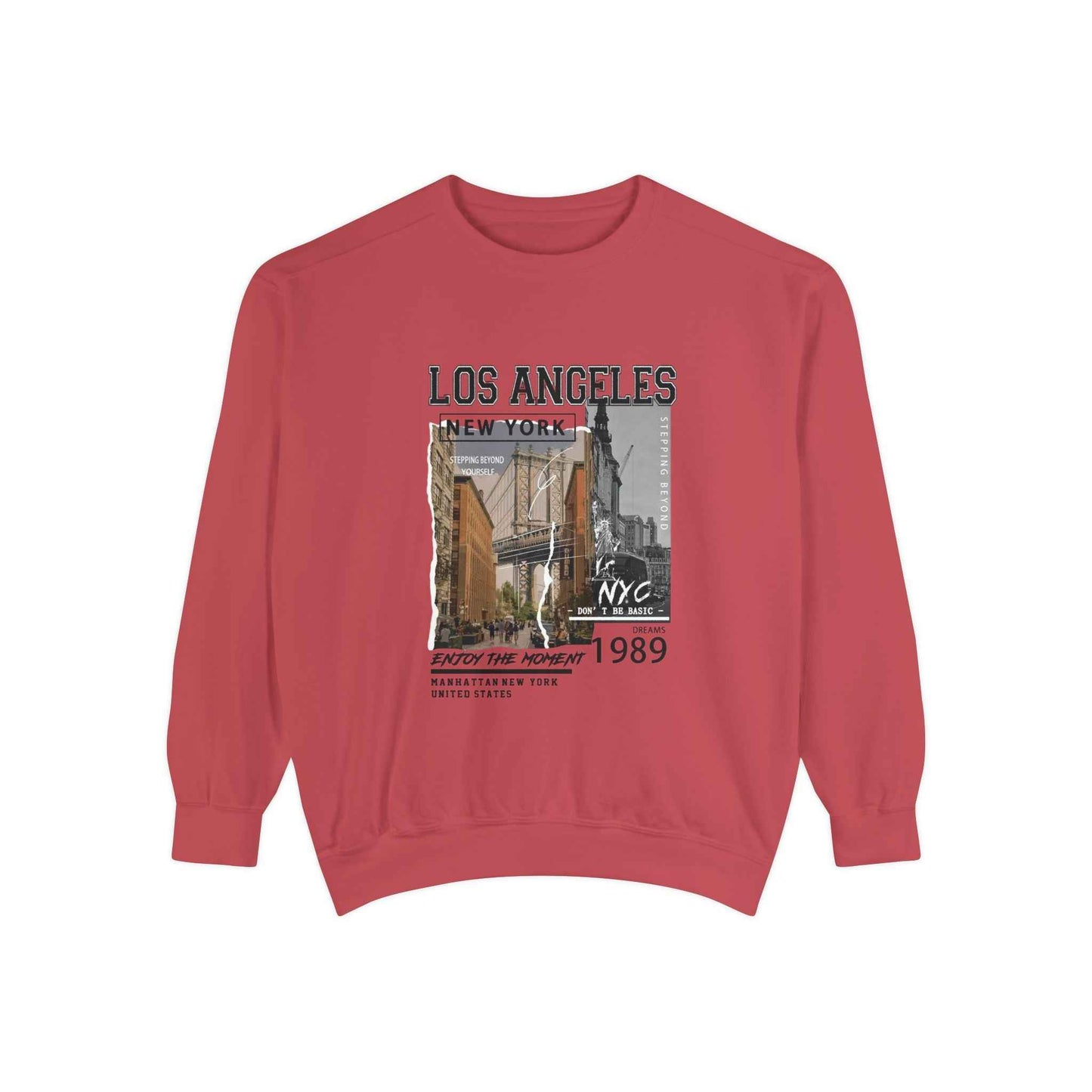 Los Angeles NYC Vintage Photo Sweatshirt — 1989 Cityscape Crewneck