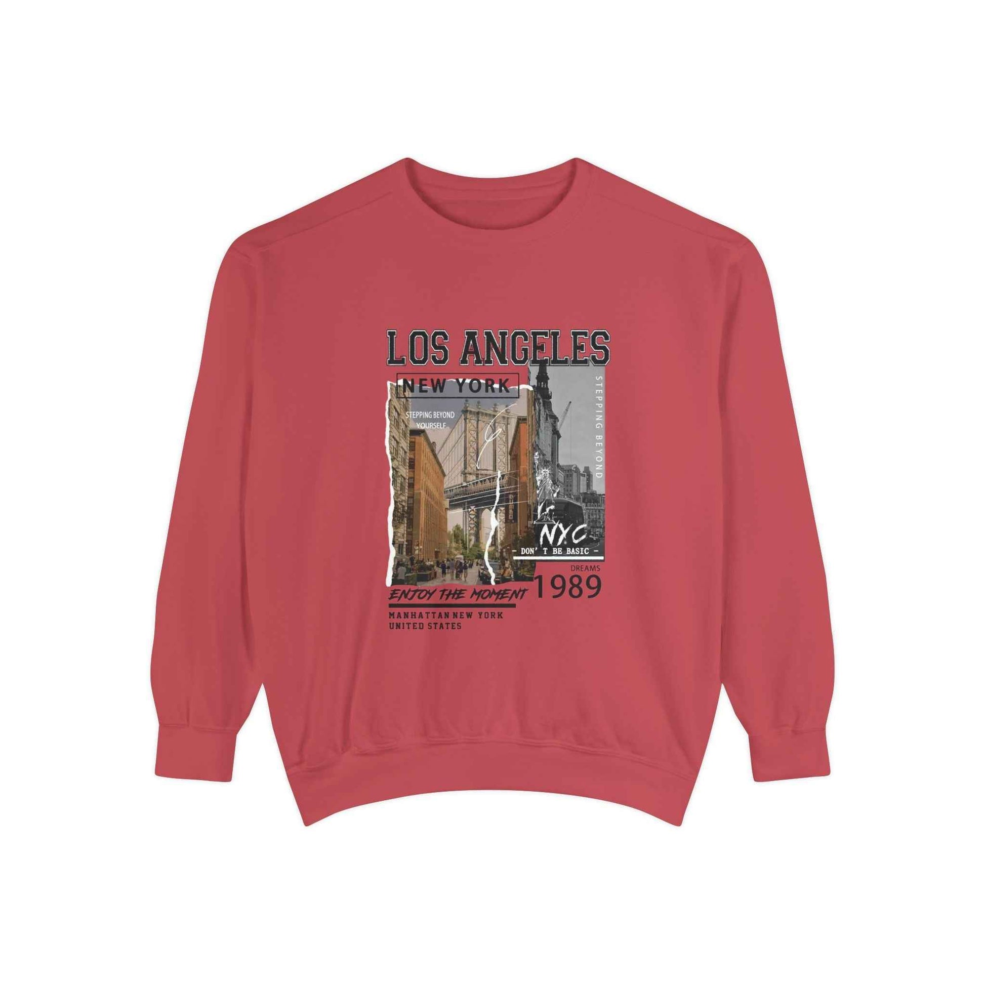 Los Angeles NYC Vintage Photo Sweatshirt — 1989 Cityscape Crewneck