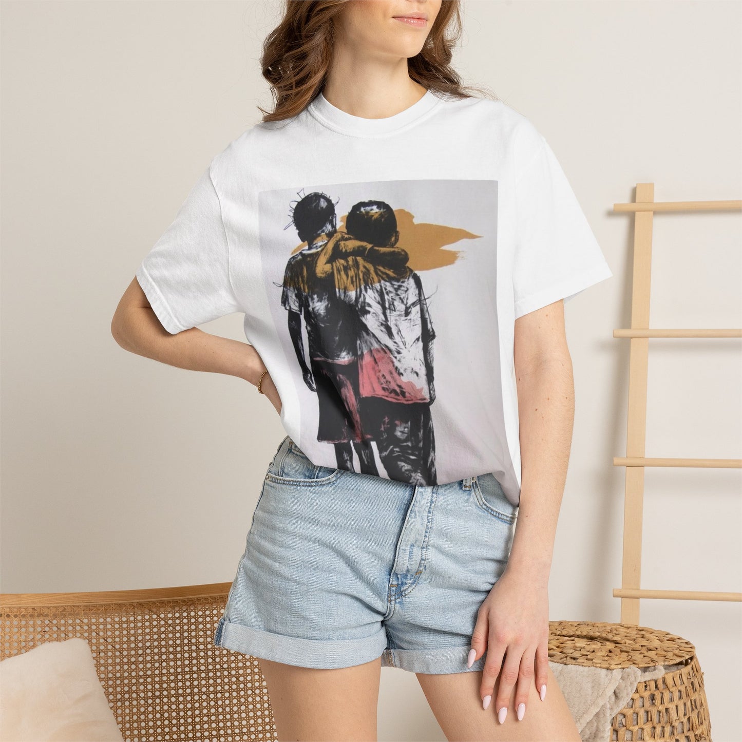 Bold Lines T-Shirt — Graphic Garment-Dyed Tee