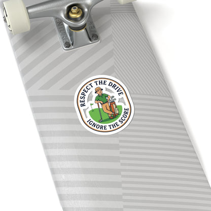 Respect The Drive, Ignore The Score Sticker | Golf, Bogey, Retro Country Club