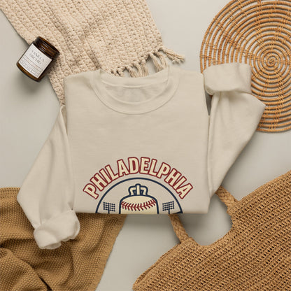 Philadelphia Baseball Club Crewneck Sweatshirt | Vintage Script, City Pride