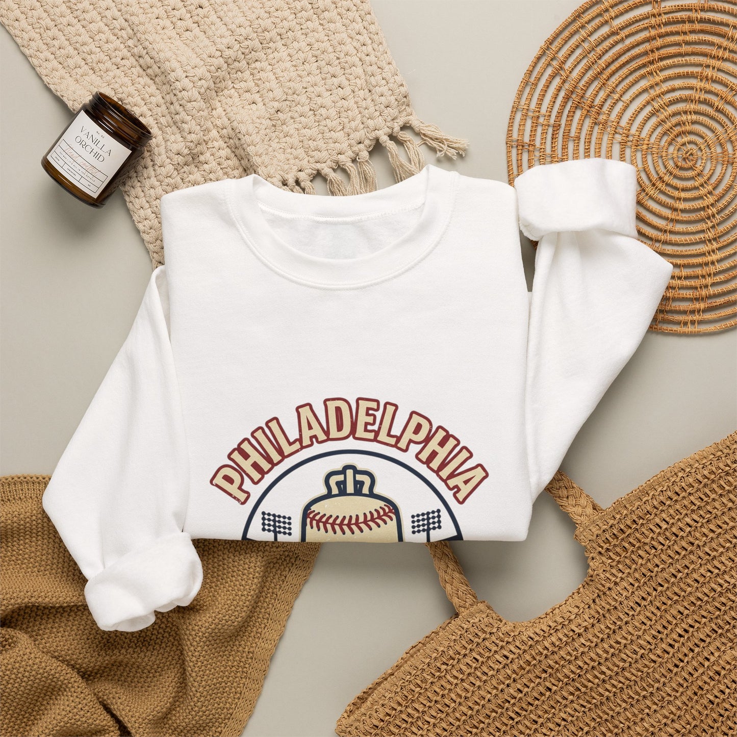 Philadelphia Baseball Club Crewneck Sweatshirt | Vintage Script, City Pride